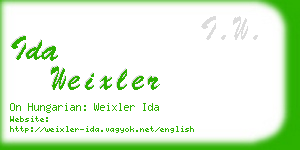 ida weixler business card